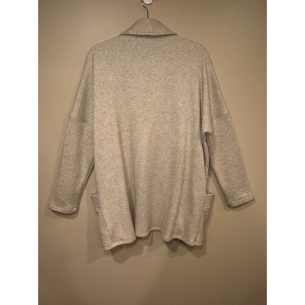 Fifteen Twenty Womens Cardigan Sweater Oatmeal Large Coastal Loungewear Cozycore - Picture 3 of 5